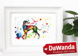 Dawanda Onlineshop Aram und Abra Tierportraits Prints Postkarten Kunst Hunde 250